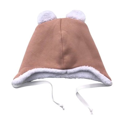 Зимова шапочка коричнева для новонародженого від 0 до 18 місяців zima_shapka009_0-6 фото