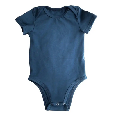 Дитячий трикотажний боді короткий рукав від 0 до 12 місяців Синій body086_0-3 фото
