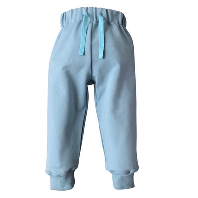 Трикотажні дитячі спортивні штани від 0 до 24 місяців блакитні trousers001_56 фото