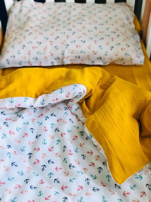 Детское муслиновое постельное белье Якоря postil_musl02 фото