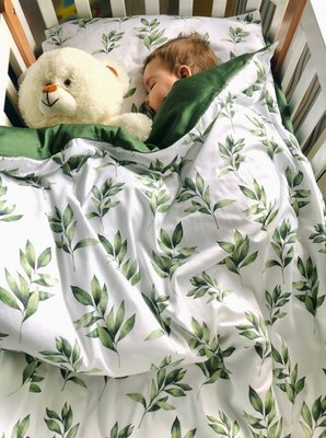 Детское постельное белье в кроватку Зеленые веточки postil16 фото
