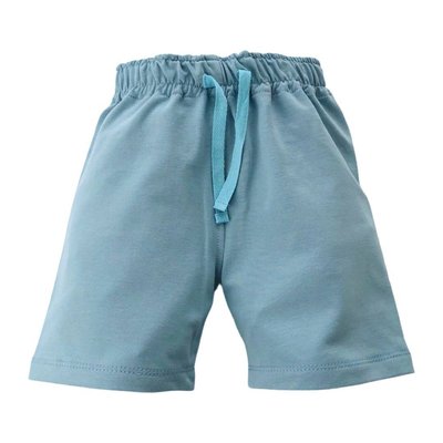 Трикотажні натуральні шорти від 1,5 до 6 років блакитні shorts001_86 фото