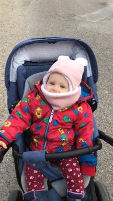 Комплект зимова шапочка і хомут рожевий для новонародженого від 0 до 18 місяців zima_shapka011_0-6 фото
